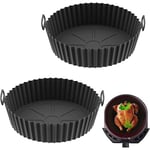 Airfryer Silikonform, 2-pack återanvändbara silikonformar för airfryer, airfryer-tillbehör, för kök