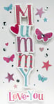 Mummy Love You 3D Silver Butterfly Special Mother's Day Hallmark Card