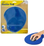 Mouse Mat PAD Anti-Slip LAPTOP PC Computer WITH Foam Wrist Support REST Blue PAD