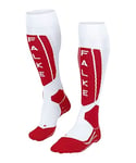 FALKE Women's SK5 Expert W KH Silk Warm Thin 1 Pair Skiing Socks, White (White 2088), 5.5-6.5