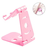 Foldable Phone Stand Holder Universal Cell Phone Stand Multi-Angle Desktop Cradle Adjustable Charging Dock Compatible with Nintendo Switch Tablet iPad iPhone Xs XR 8 X 7 6 6S Plus SE 5 5S 5C (Pink)