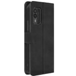 Wallet Flip Video Stand Sleek Cover Black Case for Nokia XR21