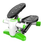 YFFSS Stepper Step Machine w/Wide Non-Slip Pedals Resistance Bands and LCD Monitor Mini Stepper Exercise Stepper Machine Legs Arms Thigh Toner Toning Machine Workout Training (Color : Green)