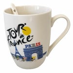 Tasse céramique Tour de France avec sa cuillère