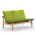 House of Finn Juhl - Japan Sofa 2-seater, Dark oiled oak, Cat. 2 Hallingdal 65 - 960/980 - Soffor - Finn Juhl - Grön,Träfärgad