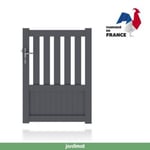 Portillon Jardimat aluminium Garonne gris 7016 - 100 x h.140 cm