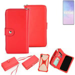 Wallet Mobile phone cover Samsung Galaxy Note 10 Lite Phone protective Case red