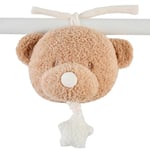 Nattou Peluche Musicale en Polyester, avec Musique, Ours, à Suspendre, env. 16 cm, Teddy, Brun Clair