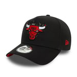 NEW ERA CHICAGO BULLS TRUCKER CAP.9FORTY E FRAME BLACK BASEBALL SNAPBACK HAT W24