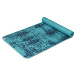 Gaiam Tapis de yoga – 6 mm Insta-Grip extra épais et dense texturé, tapis d'exercice pour tous les types de yoga et exercices au sol, 177,8 cm (L) x 61 cm (l) x 6 mm (épaisseur), bleu cove