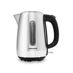 Morphy Richards Equip Jug Kettle, 1.7L, 3Kw Rapid boil, Removeable Limescale Filter, Easy View Water Gauge, Brushed Stainless Steel Case, 102786