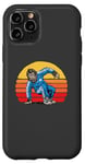 Coque pour iPhone 11 Pro Break Dancing Sasquatch B-Boy Bigfoot Dancer 80s Sunset