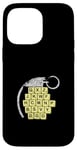 Coque pour iPhone 14 Pro Max Jeu de blocs de lettres amusant Choisissez soigneusement vos mots