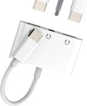 Adaptateur Double Usb C Jack 3.5Mm Connecteur Casque Chargeur Pour Iphone 16 15 Prise Écouteur Audio Pour Apple Compatible Avec Samsung Pour Apple Pour Ipad Pro Splitter Aux Dac Vo[QUE070365]