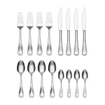 Oneida Voss Cutlery Set for 4 - Stainless Steel Cutlery Set, Heavy Weight & Mirror Finish, Rust Resistant & Dishwasher Safe Flatware