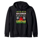 404 Error Ugly Chritsmas Coder Programmer Code Christmas Zip Hoodie