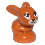 LEGO Animal Friends Dark Orange Baby Bunny Rabbit Sitting Minifigure (small)