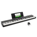 Alesis 88 Key Keyboard Piano with 480 Sounds, Speakers, USB MIDI, Sheet Music Tablet Rest, Power Adapter and Piano Lessons for Beginners