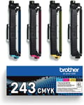 Tn-243Cmyk Pack De 4 Toners Compatible Avec Imprimante Hl-L3210Cw/L3230Cdw/L3270Cdw/Mfc-L3710Cw/L3730Cdn/L3750Cdw Multi-Pack (Noir, Cyan, Magenta, Jaune)