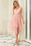 Stunning V Neck Lace & Chiffon Wedding Guest Dresses for Women