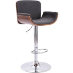 Vidaxl - Tabouret de bar Gris Tissu Dark brown and grey