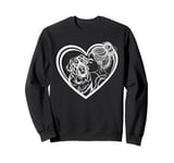 Saint Bernard Mom Dog Art Valentine's Day Heart Sweatshirt