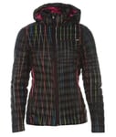 Spyder Timeless Femme Ski Veste Noir Coloré TAILLE XS Neuf avec Étiquette