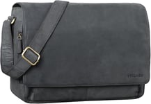 Tom' Sac Messenger Vintage en Cuir|Sac à Bandoulière Hommes Femmes|Sacoche Laptop 15 Pouces pour Bureau,Université,Travail|Sac en Cuir Véritable