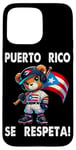 Coque pour iPhone 15 Pro Max Porto Rico Se Respeta Baseball Teddy Bear PR Flag Boricua