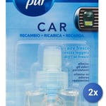 2x Ambi-pur Voiture Déodorant Jet Remplacement Sky Fabriqué en Italie