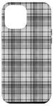 iPhone 14 Pro Max Grey & Black Tartan Plaid Case