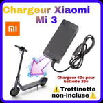 Chargeur Xiaomi M365 SCOOTER 3 - PRO 1S Essential - 42v2A POUR batterie 36V Trottinette électrique - Ninebot es1 es2 max G30 Aovo