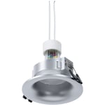 Barcelona Led - Kit Collerette spot encastrable Ø86mm (argent) + Ampoule GU10 - Blanc Froid