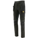 Caterpillar - Pantalon de travail avec poches genouillères stretch imperméable trade holister Noir 40