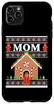 Coque pour iPhone 11 Pro Max Pull de Noël moche amusant pour maman en pain d'épice