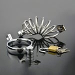 Luckly77 Imitation Masturbation Chastity Lock Male And Female Slave Supplies Stainless Steel Smooth And Comfortable Trombone Male Medical Metal Chastity Belt Virtue Lock Ergonomic Design Chastity Devi