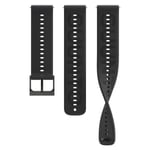 Suunto Athletic 6 silikonarmband, 22 mm, svart