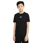 Nike Garçon B Nsw Repeat Tee T Shirt, Black/White, 10 ans EU