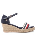 Espadrillos Tommy Hilfiger Mid Wedge Corporate FW0FW07078 Mörkblå