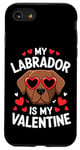 iPhone SE (2020) / 7 / 8 Chocolate Labrador My Valentines Hearts Day Dog Mom Dad Case