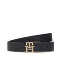 TOMMY HILFIGER TH LOGO MONO REV Double-sided leather belt