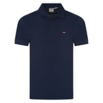 Polo Levi's® en maille piquée de coton bleu marine à col boutonné et Batwing poitrine