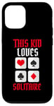 Coque pour iPhone 15 This Kid Loves Solitaire Card Game Enthusiast -