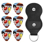 Looney Tunes Kit d'accessoires de guitare et médiators avec porte-clés en cuir pour guitare électrique, basse, ukulélé