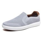 Puxowe Mocassins Slip-on pour Hommes Baskets en Maille Respirantes et Confortables Chaussures de Marche Légères et Décontractées 45 EU Gris