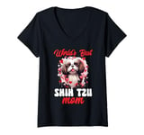 Womens Shih Tzu Dog Breed Pet World's Best Shih Tzu Mom V-Neck T-Shirt