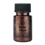 ideen mit herz Royal Flash | peinture métallique acrylique | brillance métallique, avec de fines particules de paillettes | séchage rapide | à base d'eau | 50 ml (marron)