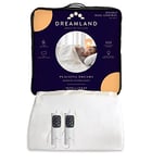 Dreamland Peaceful Dreams Electric Blanket – Double Size, Fast Heat up, Overblanket, 6 Heat Settings, auto Safety Controls, Timer, Machine Washable, Detachable Control, Dual Controllers, 180 x 180 cm