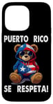 iPhone 14 Pro Max Puerto Rico Se Respeta Teddy Bear Hoodie PR Flag Boricua Case