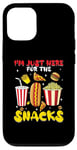 Coque pour iPhone 12/12 Pro Jeu de football amusant Sports I'm Just Here For The Snacks